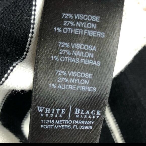 White House Black Market XS Striped Knit Sweater 3/4 Sleeve Multicolor - Picture 9 of 10